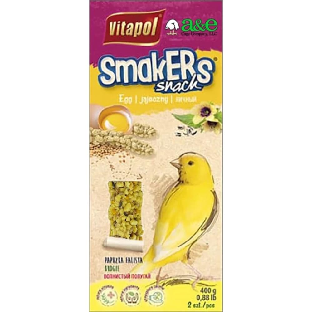 A&E Cage Company AE Cage Co Smakers Treat Sticks for Canaries Egg Flavor Delicious Healthy Snack
