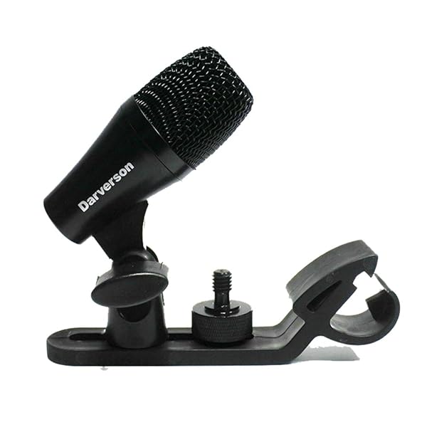 darverson Darverson Cardioid Dynamic Tom Drum Microphone with Fixed Holder Mount and XLR Output for Professional Sound Quality