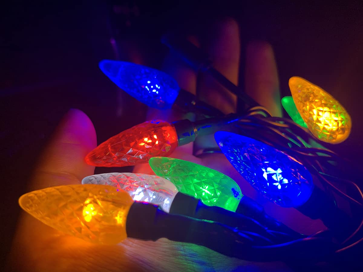 YAGE Tale LED Christmas Light Phone Charger Cord USB 50inch 10LED Multicolor Bulbs Compatible with iPhone Models 2pcs - View 4 of 9