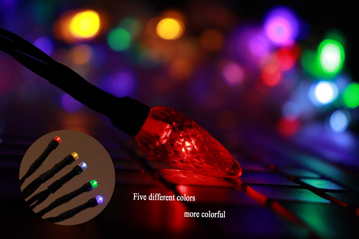 YAGE Tale LED Christmas Light Phone Charger Cord USB 50inch 10LED Multicolor Bulbs Compatible with iPhone Models 2pcs - View 6 of 9