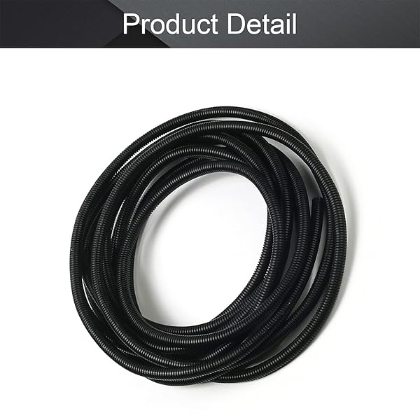 Othmro Othmro 1Pcs 0.39inch ID 24.61FT Flexible Electrical Conduit Split Wire Loom Tubing for Home Outdoor Automotive Marine Use Black - View 4 of 9
