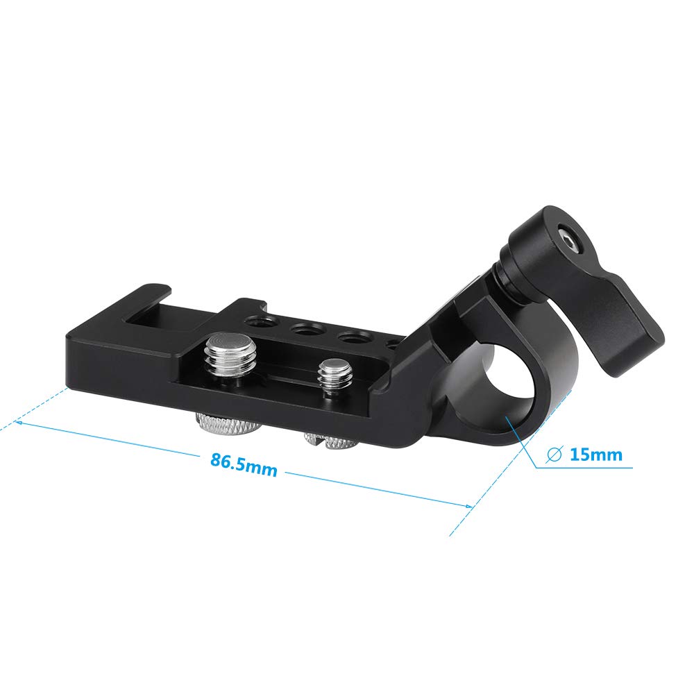 CAMVATE CAMVATE Multi-Function Extension Plate with 15mm Rod Clamp and Cold Shoe Mount for Versatile Camera Setup 2282 - View 2 of 5
