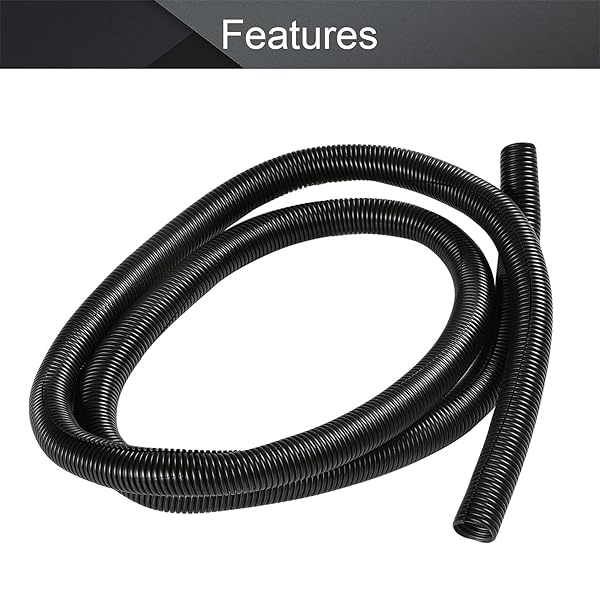 Othmro Othmro 1pcs 0.79in ID 6.56ft Flexible Electrical Conduit Split Wire Loom Tubing for Home Outdoor Automotive Marine Wire Harness Cover Black - View 3 of 9
