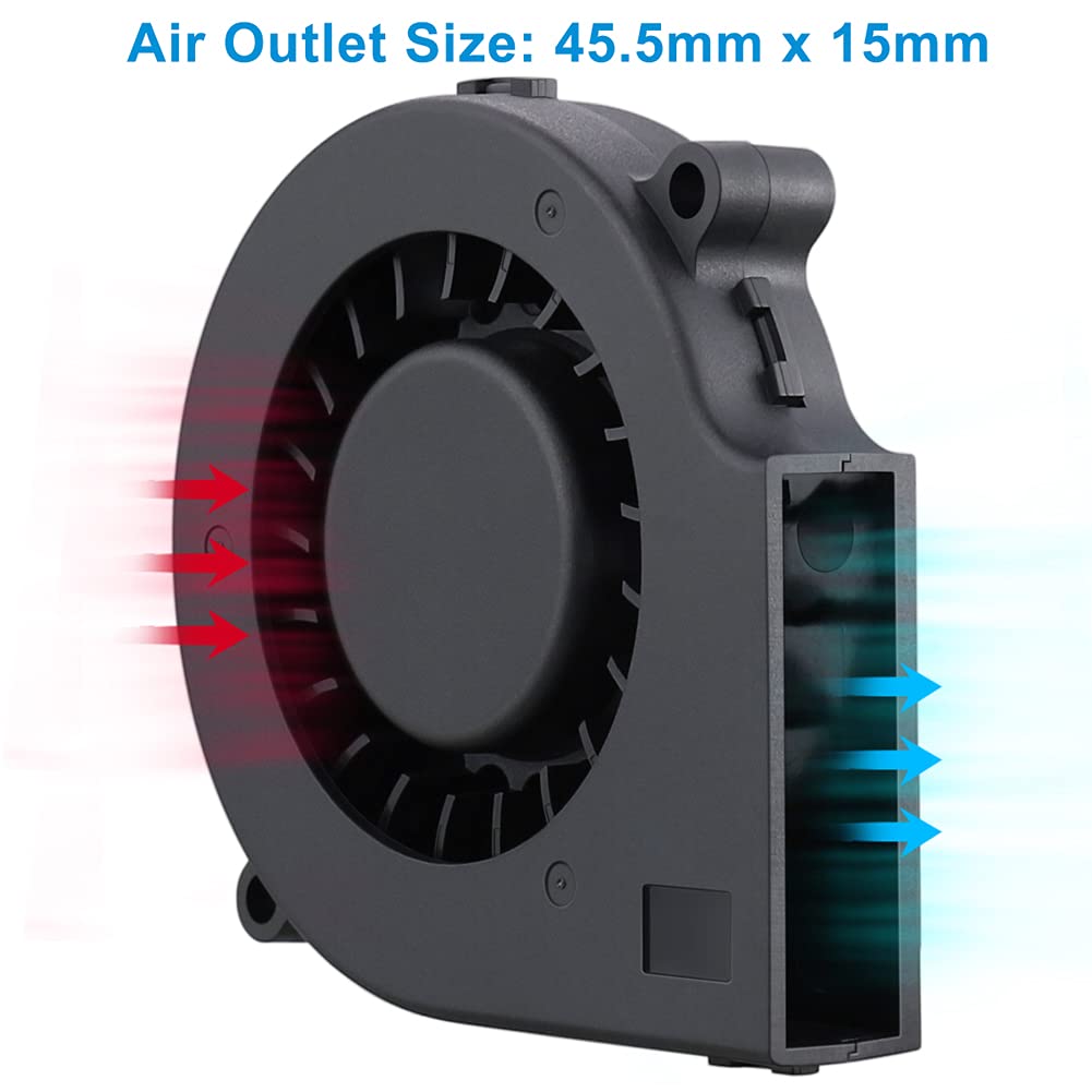 GDSTIME 75mm Blower Fan 2PIN 75mm x 15mm Cooling Fan 5V DC Brushless Cooler for Efficient Airflow and Heat Dissipation - View 3 of 8
