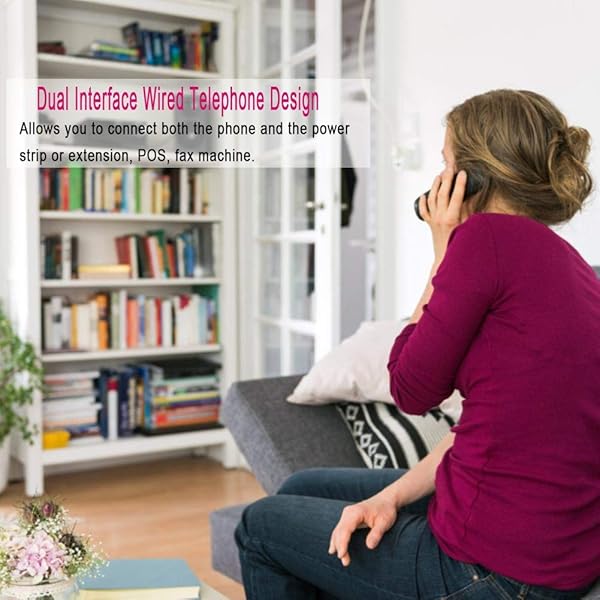 Wendry Caller ID Corded Telephone with Mute Function for Home Office and Hotel Wired Phone in Black - View 2 of 9