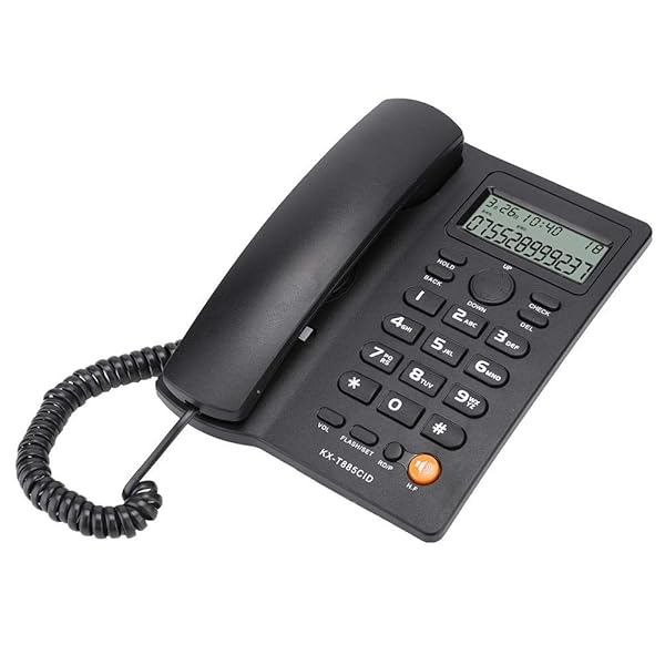 Wendry Caller ID Corded Telephone with Mute Function for Home Office and Hotel Wired Phone in Black