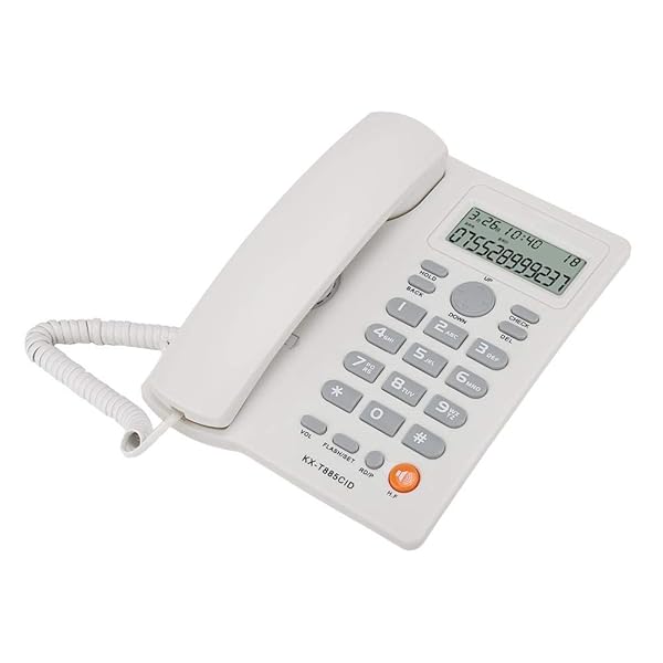 Wendry Corded Telephone with Caller ID Wired Phone for Home Office Hotel Mute Function Desk Telephone in White