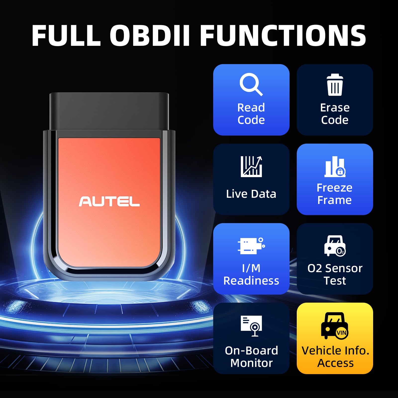 Autel Autel AP2500 OBD2 Scanner Bluetooth Code Reader All System Diagnostic Tool with AutoVIN and 5 Hot Resets for iOS - View 3 of 9