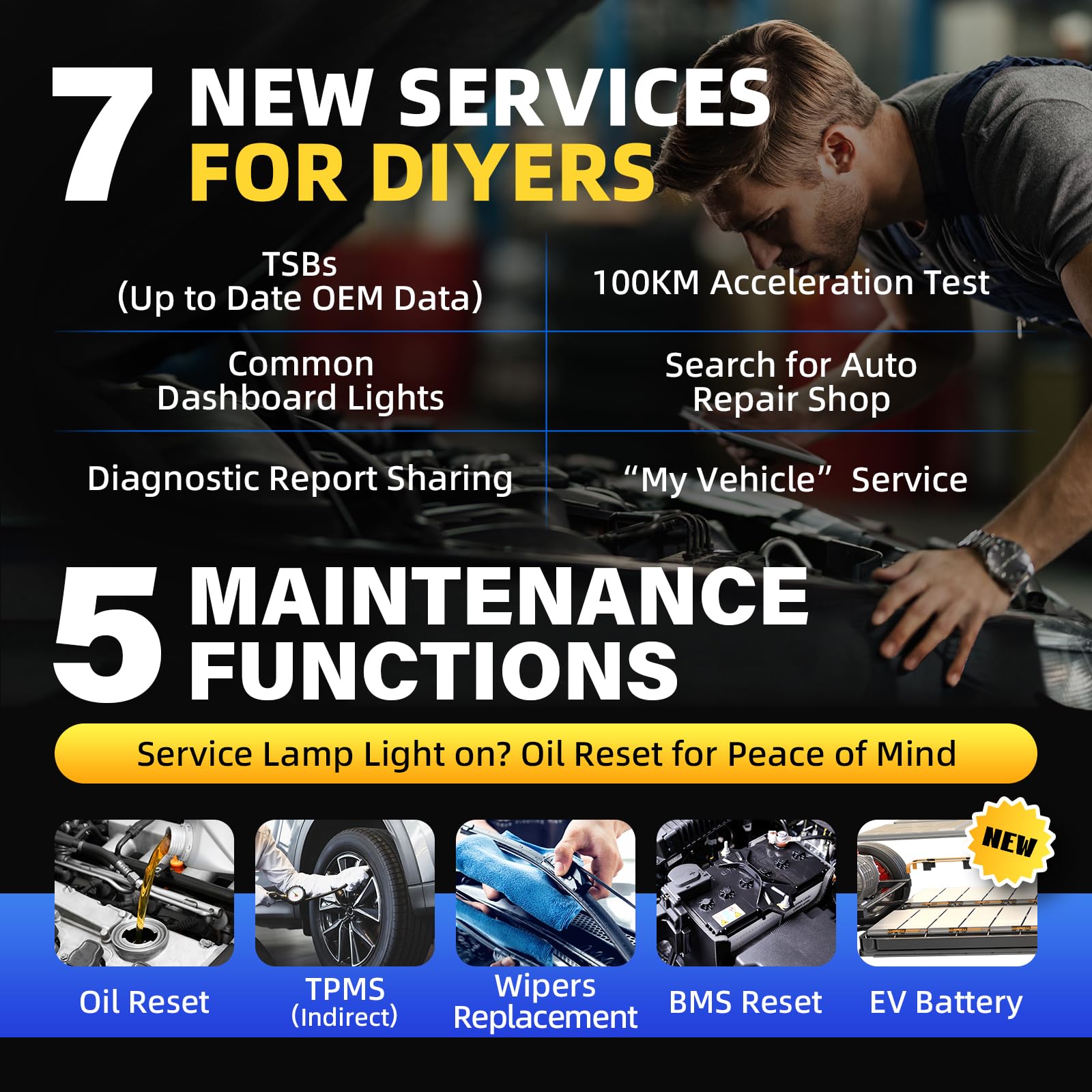 Autel Autel AP2500 OBD2 Scanner Bluetooth Code Reader All System Diagnostic Tool with AutoVIN and 5 Hot Resets for iOS - View 4 of 9