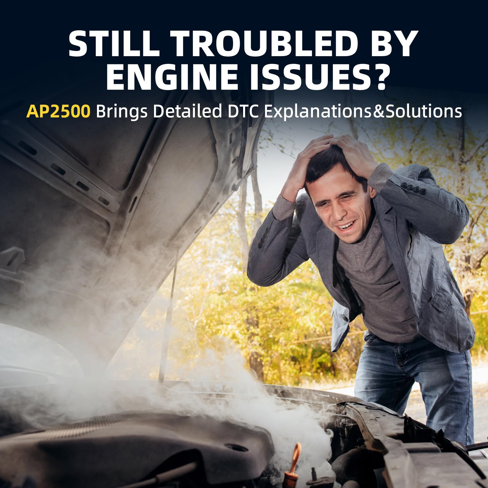 Autel Autel AP2500 OBD2 Scanner Bluetooth Code Reader All System Diagnostic Tool with AutoVIN and 5 Hot Resets for iOS - View 6 of 9