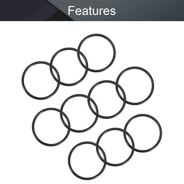 Othmro Othmro 10pcs Nitrile Rubber O-Rings 1.5mm Wire Dia 34mm OD for Oil Air Sealing Professional Plumbing Car Repair Black - View 3 of 9