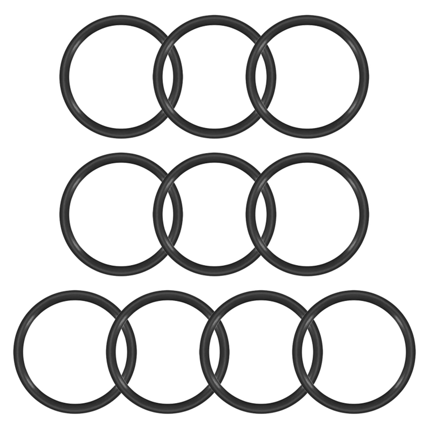 Othmro 10pcs Nitrile Rubber O-Rings 1.5mm Wire Dia 22mm OD for Oil Air Sealing Professional Plumbing Car Repair Black