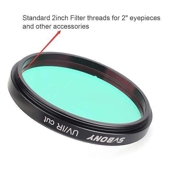 SVBONY SVBONY Telescope Filter UV IR Cut Block Filter Infra Red Filter CCD Camera for Astrophotography Telescope UV Filter 2 inch Threads for DSLR Camera - View 4 of 11