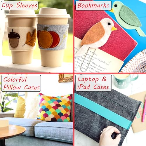 Barcelonetta Barcelonetta Felt Fabric 72 Inch Wide 1.6mm Thick Acrylic Soft Felt by The Yard for DIY Crafts Projects Sewing Black 1 Yard - View 6 of 6