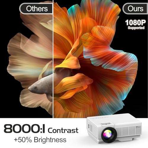 PANSEBA PANSEBA Full HD 1080P Mini Projector with Bluetooth & Screen - Portable Home Movie Projector for HDMI/USB/Smartphone - View 4 of 9