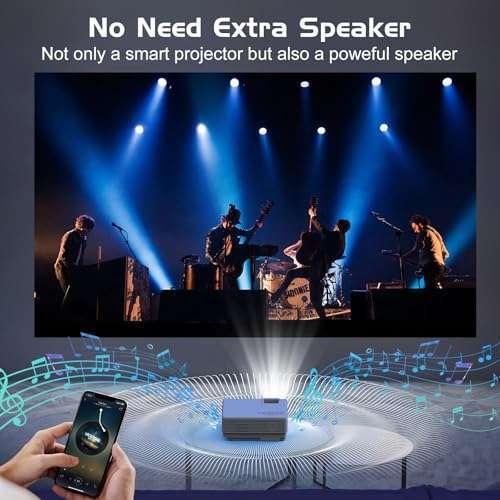 PANSEBA PANSEBA Full HD 1080P Mini Projector with Bluetooth & Screen - Portable Home Movie Projector for HDMI/USB/Smartphone - View 6 of 9