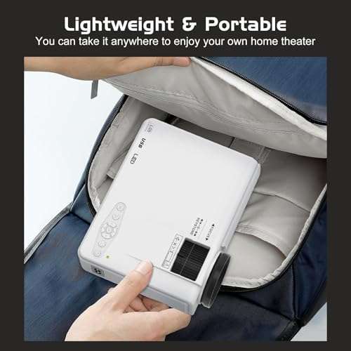 PANSEBA PANSEBA Full HD 1080P Mini Projector with Bluetooth & Screen - Portable Home Movie Projector for HDMI/USB/Smartphone - View 9 of 9