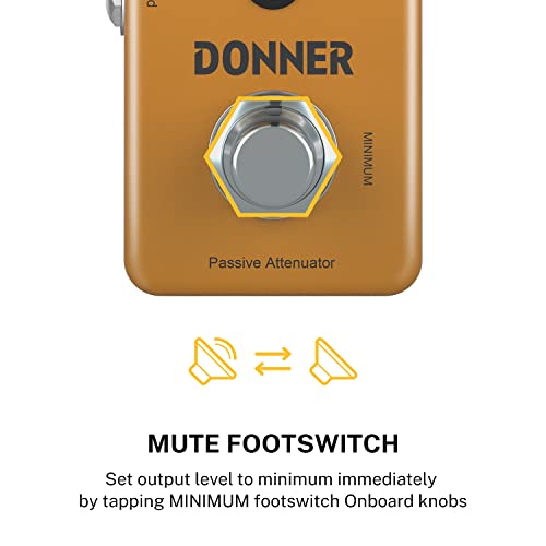 Donner Donner Amp Attenuator Pedal EMO AMP Box Controller Signal Converter Guitar Effect Pedal with Mute Footswitch for Enhanced Sound Control - View 3 of 7