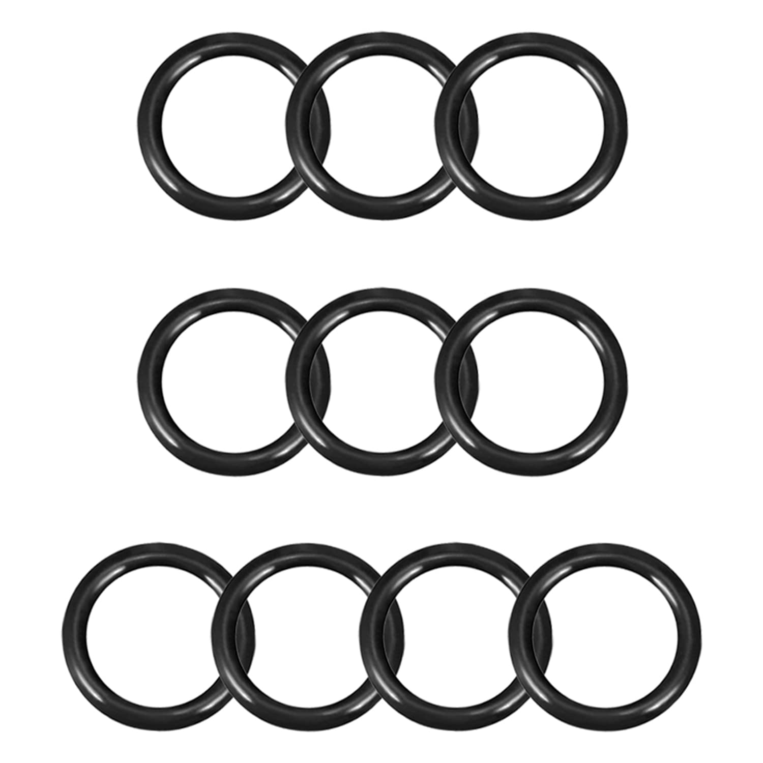 Othmro 20pcs Nitrile Rubber O-Rings 1mm Wire Dia 16mm OD for Oil Air Sealing Professional Plumbing Car Repair Black