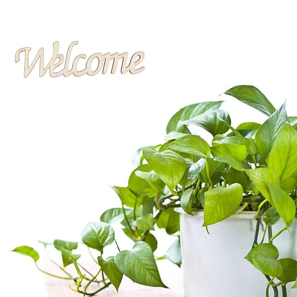 VOSAREA 2pcs Wooden Welcome Cutouts - Charming Hanging Wall Decor for Home & Party - View 11 of 11