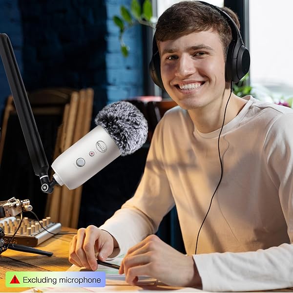 SUNMON 2-Pack SUNMON Blue Yeti Pop Filter & Foam Covers for USB Microphone - Ultimate Sound Quality Upgrade - View 9 of 9