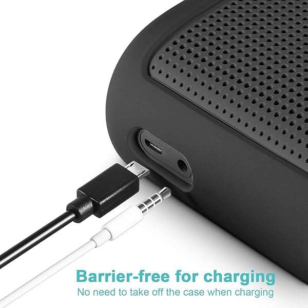 TXEsign TXEsign Silicone Stand Up Case for Bose SoundLink Color II - Durable, Protective, with Handle - Dark Gray - View 7 of 9