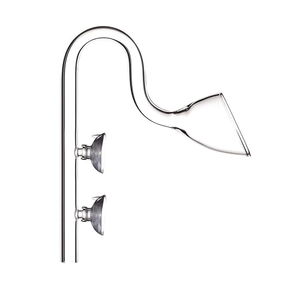 FZONE FZONE Aquatic Glass Lily Pipe Outflow Suction for Aquarium Plant and Marine Filter 1/2 inch Tubing