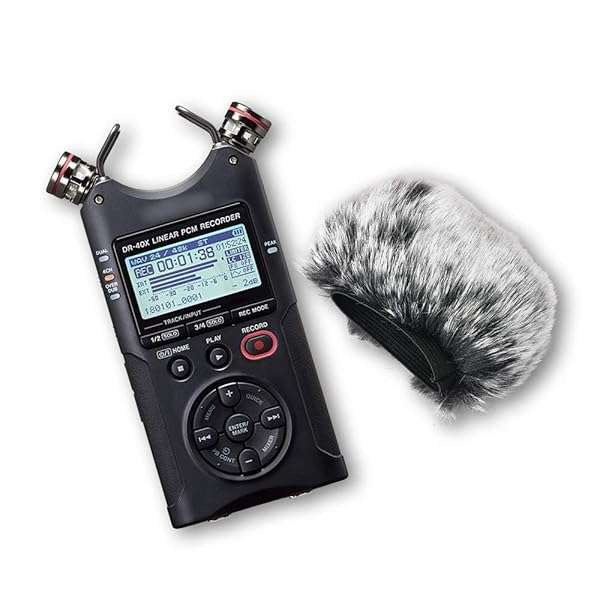 SUNMON Best Microphone Windscreen for Tascam DR-40X | SUNMON Furry Cover for Clear Recording - View 8 of 9