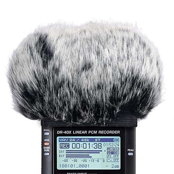 SUNMON Best Microphone Windscreen for Tascam DR-40X | SUNMON Furry Cover for Clear Recording - View 2 of 9