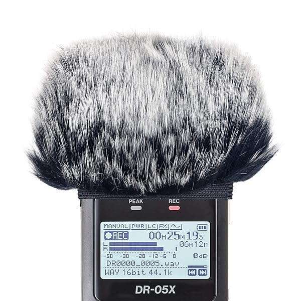 SUNMON Outdoor Microphone Windscreen for Tascam DR-05X & DR-05 - Furry Cover by SUNMON