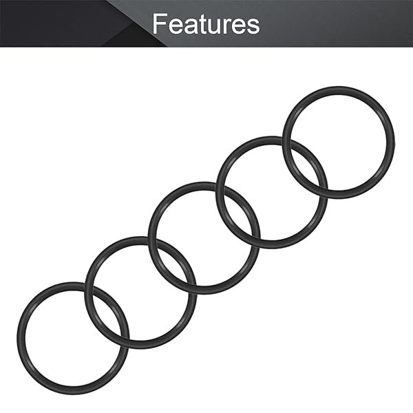 Othmro Othmro 10pcs Nitrile Rubber O-Rings 2.5mm Wire Dia 39mm OD for Oil Air Sealing Professional Plumbing Car Repair Black - View 3 of 9