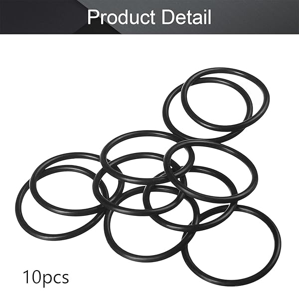 Othmro Othmro 10pcs Nitrile Rubber O-Rings 2.5mm Wire Dia 39mm OD for Oil Air Sealing Professional Plumbing Car Repair Black - View 4 of 9