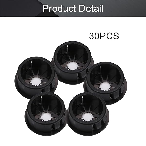 Fielect Fielect 30Pcs Cable Hose Snap Bushing Grommet Protector EHR-22 22mm Locking Black Grommet for Durable Protection - View 5 of 6