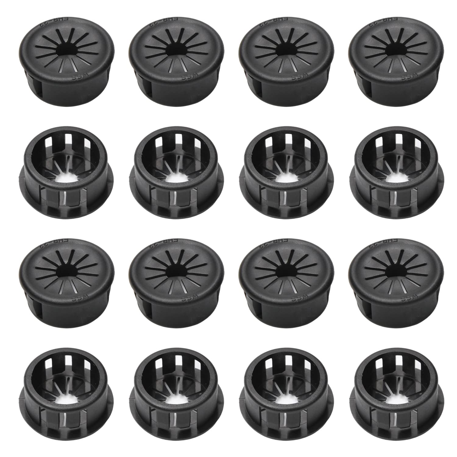 Fielect Fielect 25Pcs Cable Hose Snap Bushing Grommet Protector EHR-19 19mm Locking Black Grommet for Durable Protection - View 7 of 9