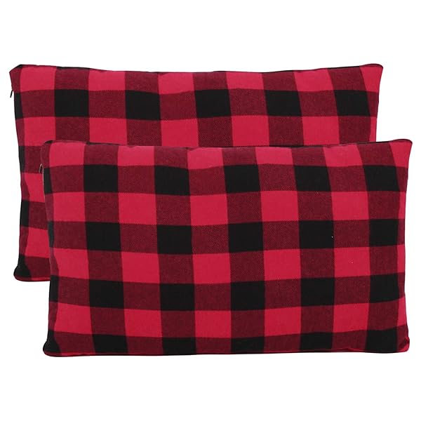 REDCAMP Small Camping Pillow Lightweight Compressible 2PCS Flannel Travel Pillow with Removable Cover for Outdoor Comfort