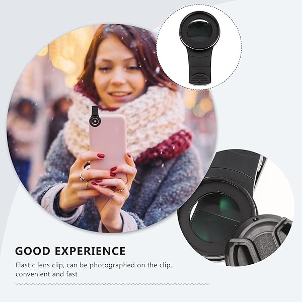 Hemobllo Hemobllo Phone Camera Lens 37mm 15X Macro Clip-on Magnifying Lens for Close-up Photography External Glass Optic Attachment for Smartphones Black - View 4 of 9