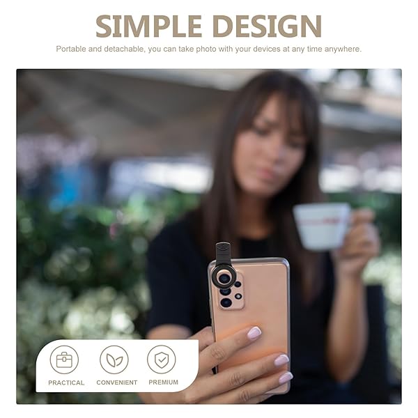 Hemobllo Hemobllo Phone Camera Lens 37mm 15X Macro Clip-on Magnifying Lens for Close-up Photography External Glass Optic Attachment for Smartphones Black - View 8 of 9