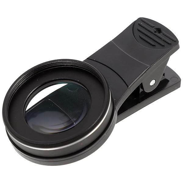 Hemobllo Hemobllo Phone Camera Lens 37mm 15X Macro Clip-on Magnifying Lens for Close-up Photography External Glass Optic Attachment for Smartphones Black