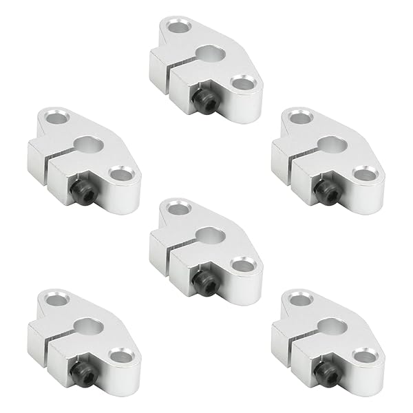 Othmro 6pcs Aluminum Linear Motion Rail Clamping Rod Guide Support for 8mm Shaft