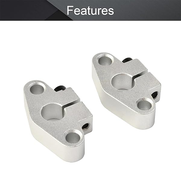 Othmro Othmro 2pcs SHF10 Aluminum Linear Motion Rail Clamping Rod Guide Support for 10mm Shaft - View 3 of 4