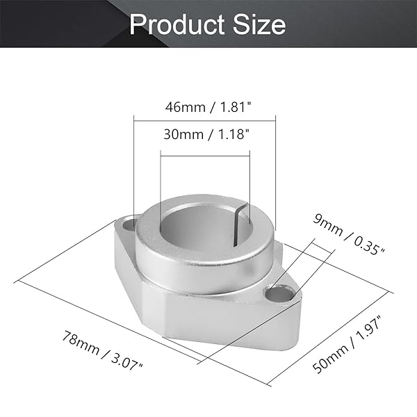 Othmro Othmro 2Pcs Linear Motion Rail Ball Bearing Clamping Guide Support for 30mm Diameter Shaft Aluminum Slide Rail - View 3 of 9