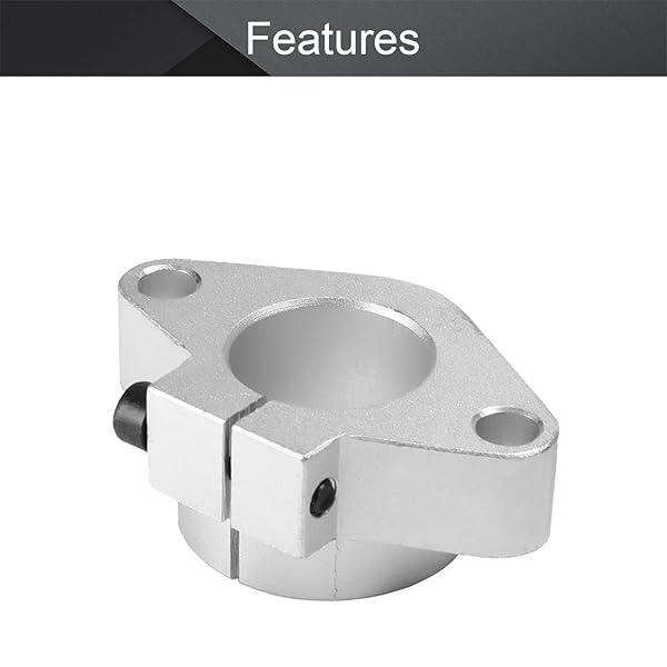 Othmro Othmro 2Pcs Linear Motion Rail Ball Bearing Clamping Guide Support for 30mm Diameter Shaft Aluminum Slide Rail - View 4 of 9