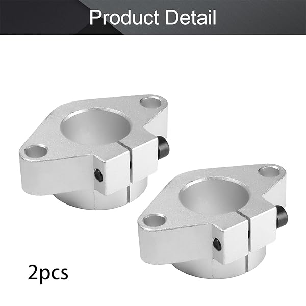 Othmro Othmro 2Pcs Linear Motion Rail Ball Bearing Clamping Guide Support for 30mm Diameter Shaft Aluminum Slide Rail - View 5 of 9