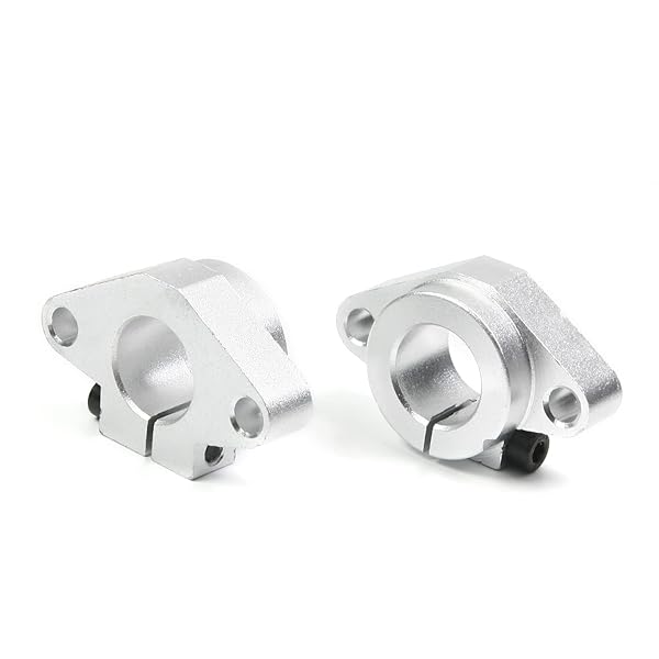 Othmro Othmro 2pcs SHF20 Aluminum Linear Motion Rail Clamping Rod Guide Support for 20mm Shaft - View 3 of 7