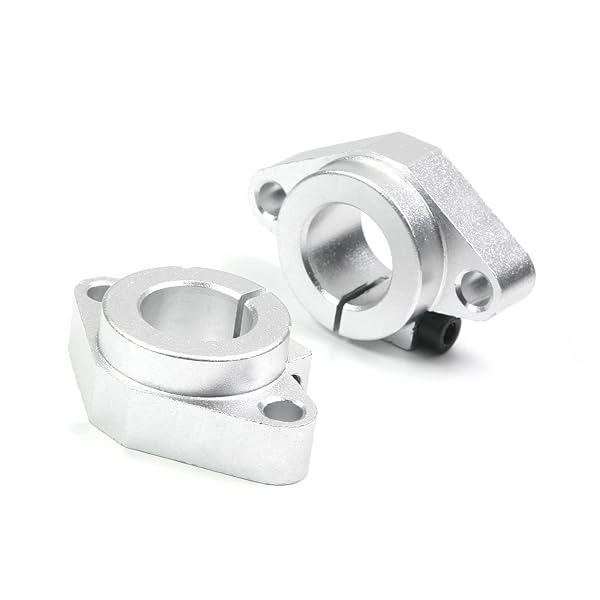 Othmro Othmro 2pcs SHF20 Aluminum Linear Motion Rail Clamping Rod Guide Support for 20mm Shaft - View 7 of 7