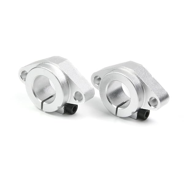 Othmro 2pcs SHF20 Aluminum Linear Motion Rail Clamping Rod Guide Support for 20mm Shaft