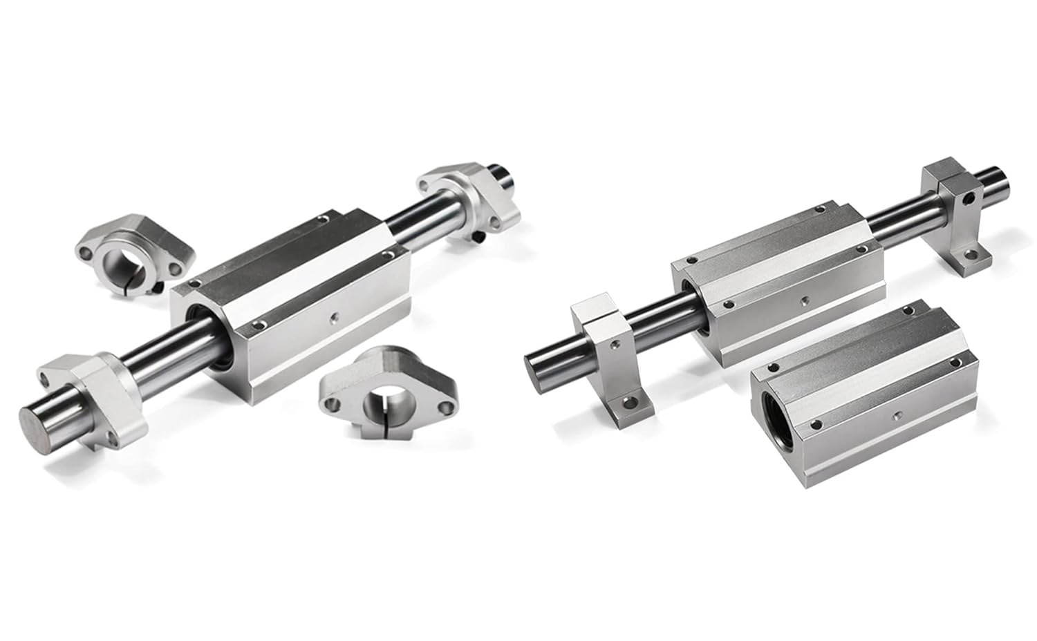 Othmro Othmro 4Pcs Linear Motion Rail Ball Bearing Clamping Guide Support for 16mm Diameter Shaft Aluminum Slide Rod - View 7 of 9