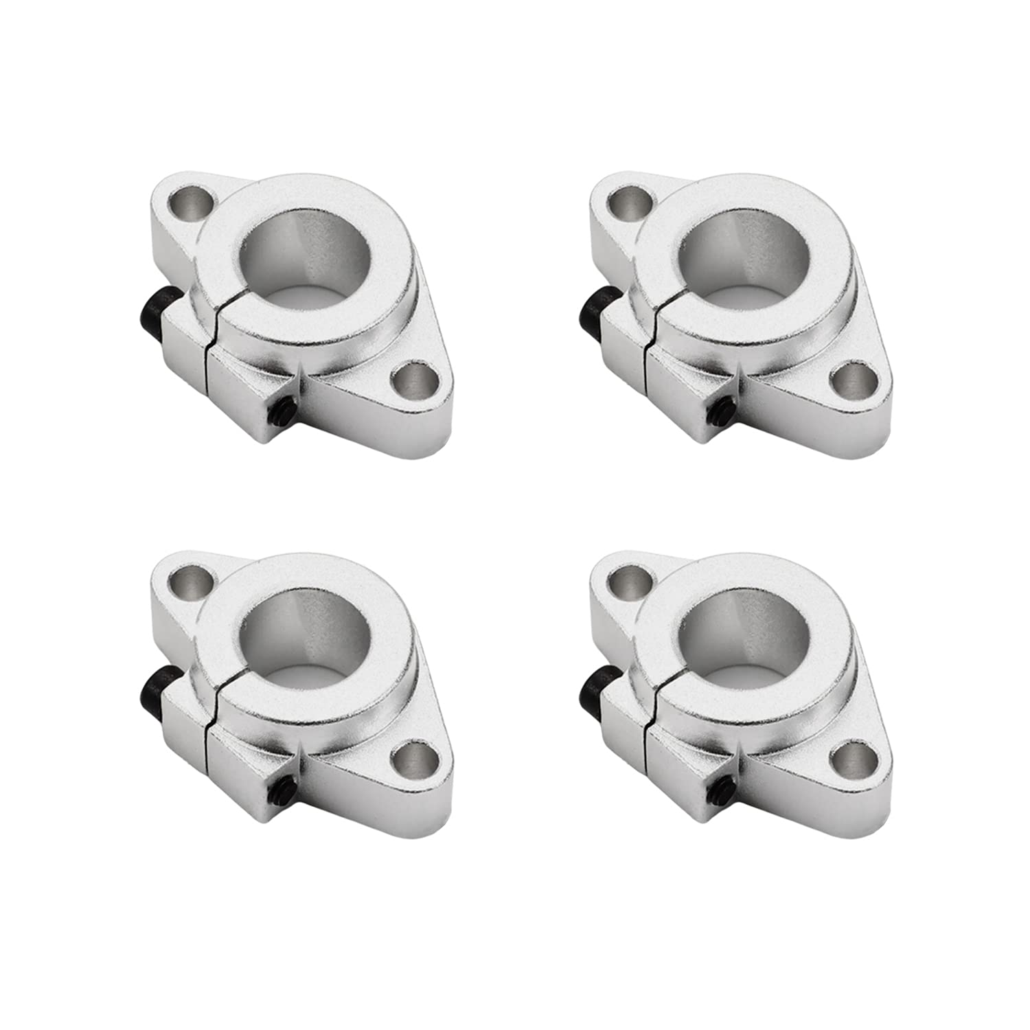 Othmro 4Pcs Linear Motion Rail Ball Bearing Clamping Guide Support for 16mm Diameter Shaft Aluminum Slide Rod