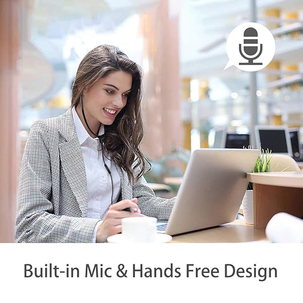 SIMOLIO SIMOLIO Lightweight Stereo Headset with Mic and Volume Control Soft Memory Foam Ear-Tips 4.9FT Audio Cord Wired PC Headphones SM-901M - View 4 of 7