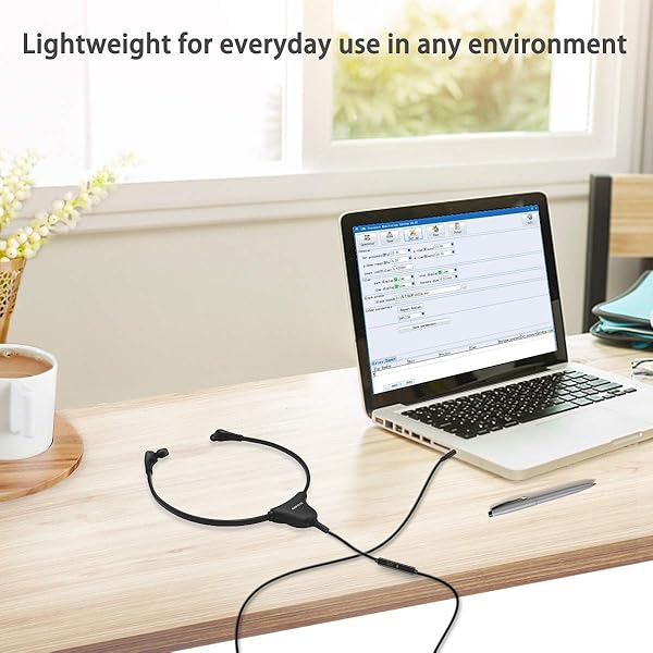 SIMOLIO SIMOLIO Lightweight Stereo Headset with Mic and Volume Control Soft Memory Foam Ear-Tips 4.9FT Audio Cord Wired PC Headphones SM-901M - View 6 of 7